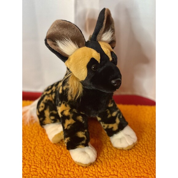 New Wild Republic African Wild Dog Stuffed Animal Plush With Tag Realistic - Picture 2 of 7
